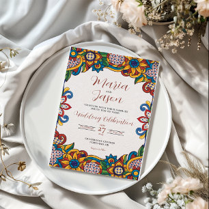 Invitation Floral Colorful Floral Fleurs d'art Mariage