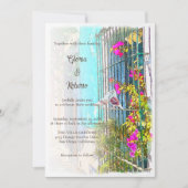 Invitation Floral Colorful Inséparables Mariage mexicain (Devant)