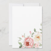 Invitation Floral Coquette Baby dans le Baby shower en fleurs (Dos)