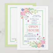 Invitation Floral Corners (Devant / Derrière)