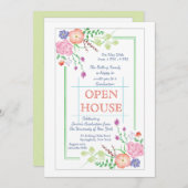 Invitation Floral Corners (Devant / Derrière)