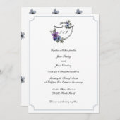 Invitation Floral Crest (Devant / Derrière)