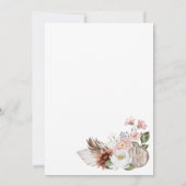 Invitation Floral Crest Western Horseshoe Monogram Mariage (Dos)