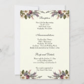 Invitation Floral Croix-Chrétienne Anneaux Mariages catholiqu (Dos)