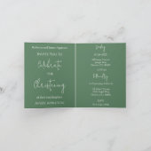 Invitation Floral Cross Christening Fern Green (Intérieur)