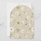 Invitation Floral Daisy Baby in Bloom Kraft Douche en papier (Dos)