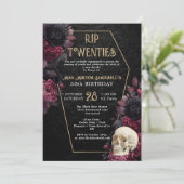 Invitation floral Damask RIP Années gothique 30e anniversaire (Debout devant)