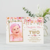 Invitation floral d'anniversaire de Dreamcatcher (Debout devant)