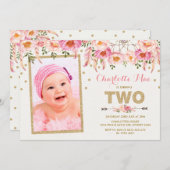 Invitation floral d'anniversaire de Dreamcatcher (Devant / Derrière)