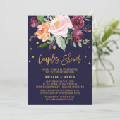 Invitation Floral d'automne avec Wreath Backing Couples Douch (Debout devant)