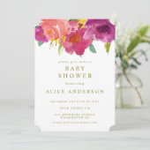 Invitation floral de baby shower de jardin (Debout devant)