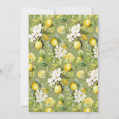 Invitation Floral de citron clair | Fête des mariées Décontra (Dos)