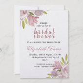 Invitation Floral de douche de mariée (Devant)