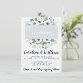 Invitation floral de faire-part de mariage (Debout devant)