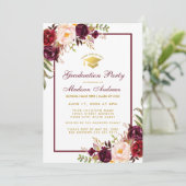 Invitation floral de la fête de graduation - Photo (Debout devant)