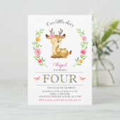 Invitation Floral de la Fille des Cerfs de Woodland 4e annive (Debout devant)