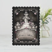 Invitation floral de mariage de rose d'amour de (Debout devant)