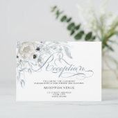 Invitation Floral de pivoine bleu foncé (Debout devant)