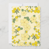 Invitation Floral de printemps jaune vif (Dos)