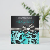 Invitation floral de Quinceañera de remous avec (Debout devant)