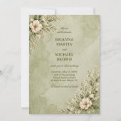Invitation Floral de Sauge Doux (Devant)