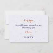 Invitation Floral De Tangérine Bleue Serez-Vous Ma Femme D'Ac (Dos)