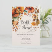 Invitation Floral de terre cuite moderne | Fête des mariées d (Debout devant)