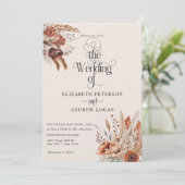 Invitation Floral de terre cuite moderne | Mariage des fleurs (Debout devant)