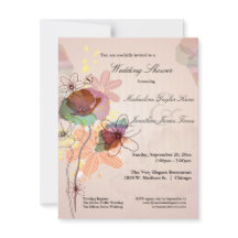 Invitation floral de wedding shower d'aquarelle