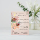 Invitation floral de wedding shower d'aquarelle (Debout devant)