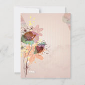 Invitation floral de wedding shower d'aquarelle (Dos)
