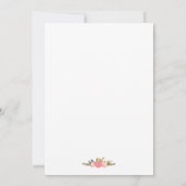 Invitation Floral Deer Antler Boho Chic Mariage Célébration (Dos)