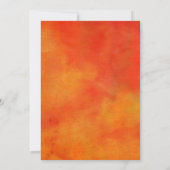 Invitation Floral Design sur un Mariage Arrière - plan orange (Dos)