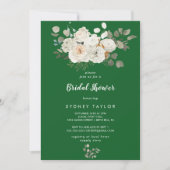 Invitation Floral d'hiver|Invitation de douche nuptiale verte (Devant)