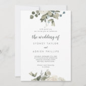 Invitation Floral D'Hiver Le Mariage De L'Invitation (Devant)