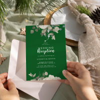 Floral d'hiver |Réception de mariage verte uniquem