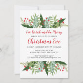 Invitation Floral d'hiver | Réveillon de Noël (Devant)