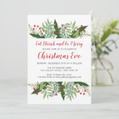 Invitation Floral d'hiver | Réveillon de Noël (Debout devant)