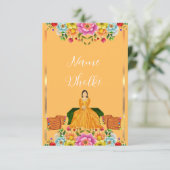 Invitation Floral dholki (Debout devant)