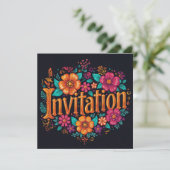 Invitation Floral dia de los muertos (Debout devant)