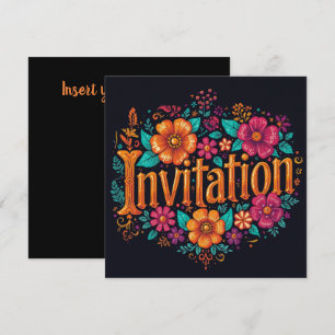 Invitation Floral dia de los muertos