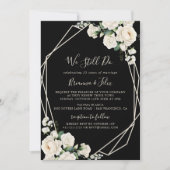 Invitation Floral D'Ivoire Moderne Nous Faisons Encore Vow Re (Devant)