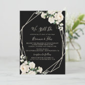 Invitation Floral D'Ivoire Moderne Nous Faisons Encore Vow Re (Debout devant)