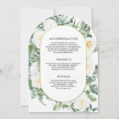 Invitation Floral d'ivoire vert tout en un Mariage d'arc (Dos)