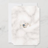 Invitation Floral d'or bleu lunaire 50e anniversaire (Dos)