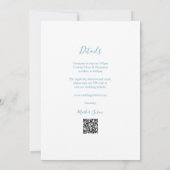 Invitation Floral Double Bonheur en chinois (Dos)