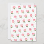Invitation Floral Drop Pink Peonies Anniversaire (Dos)