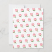 Invitation Floral Drop Pink Peonies Anniversaire Fête Invitat (Dos)