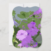 Invitation Floral Dusty Bleu Violet Artsy Mariage élégant (Dos)