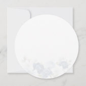 Invitation Floral Dusty Blue Flowers Fête des mariées aquarel (Dos)